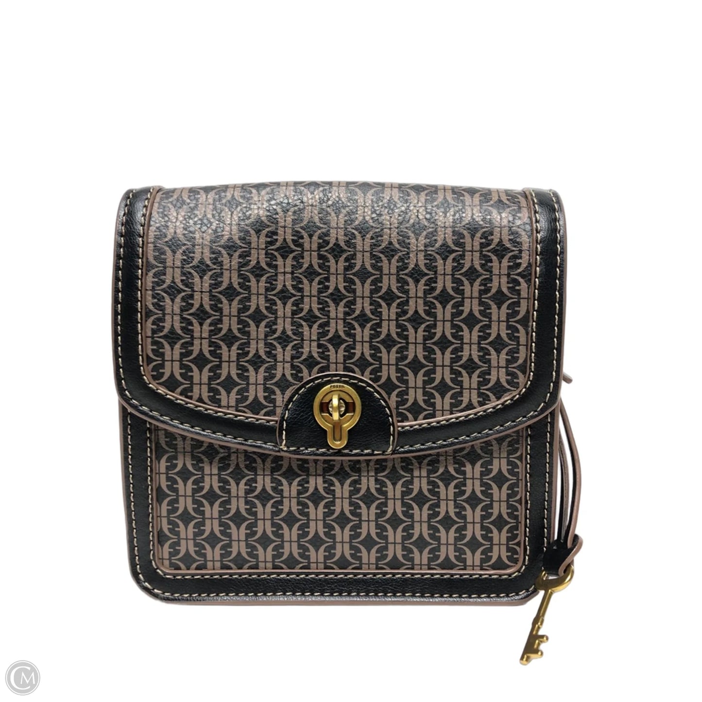 Crossbody Leather By Fossil, Size: Small