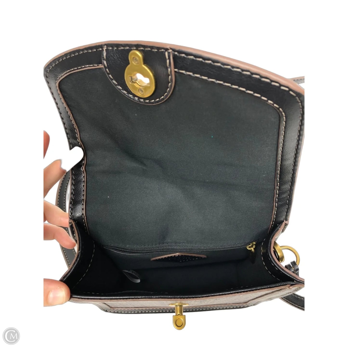 Crossbody Leather By Fossil, Size: Small