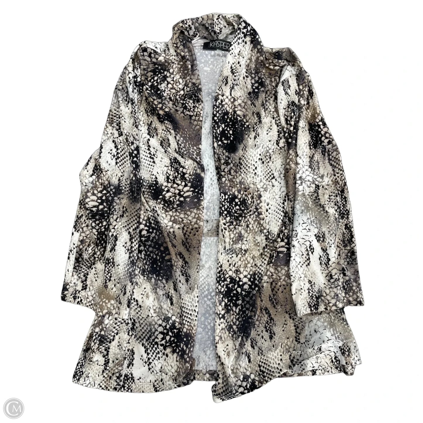 Cardigan By Kasper In Snakeskin Print, Size: L