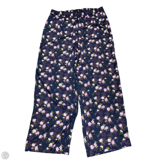 Pants Wide Leg By Banana Republic In Blue & Purple, Size: L