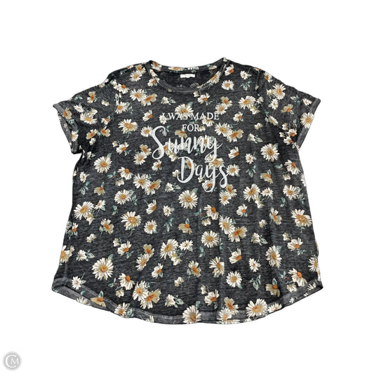 Top Short Sleeve By Maurices In Floral Print, Size: 2x