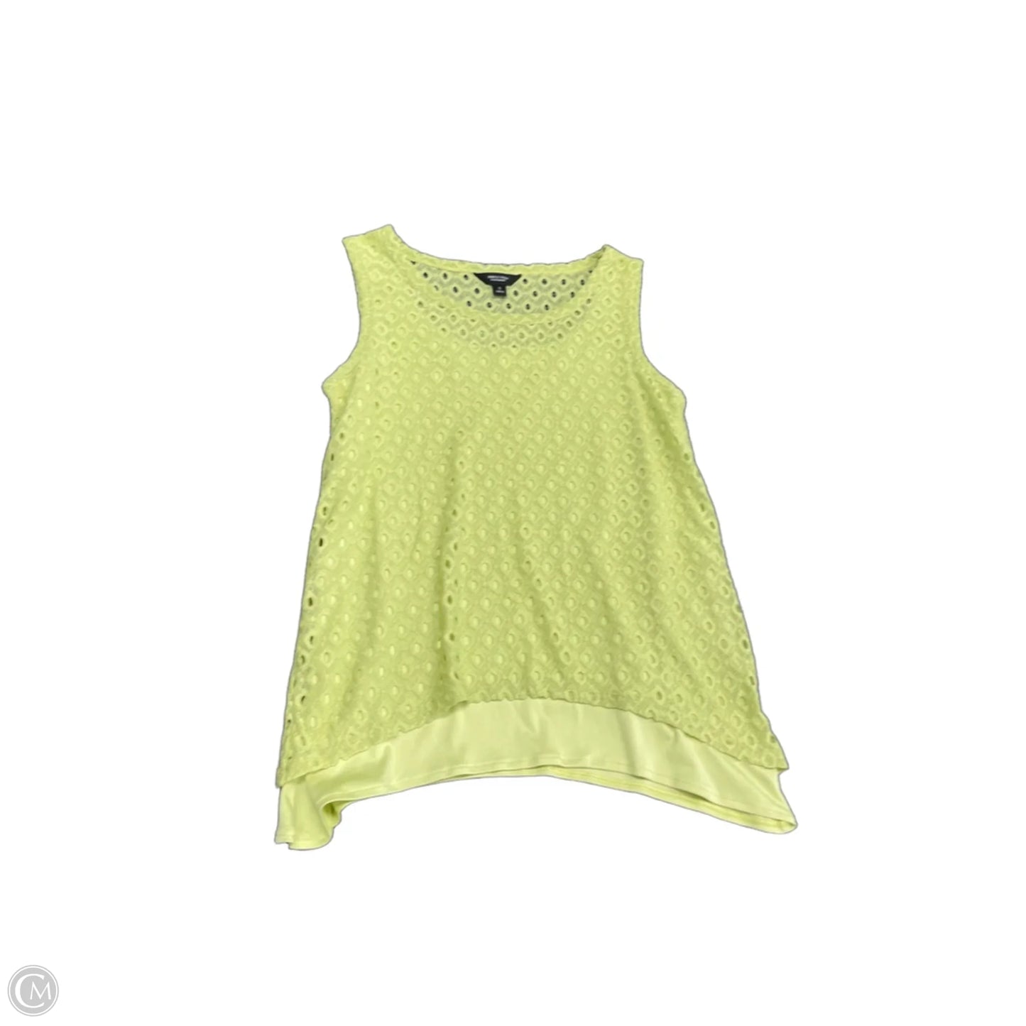 Top Sleeveless By Simply Vera In Green, Size: S