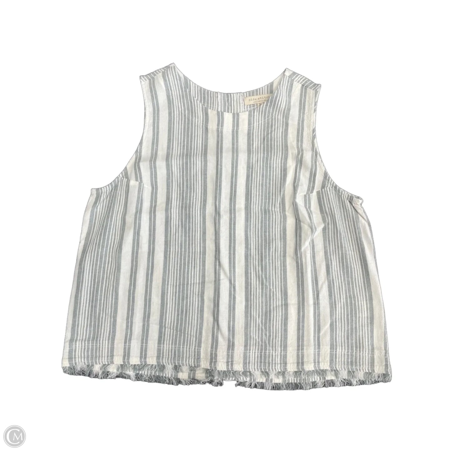Top Sleeveless By Clothes Mentor In Blue & White, Size: S
