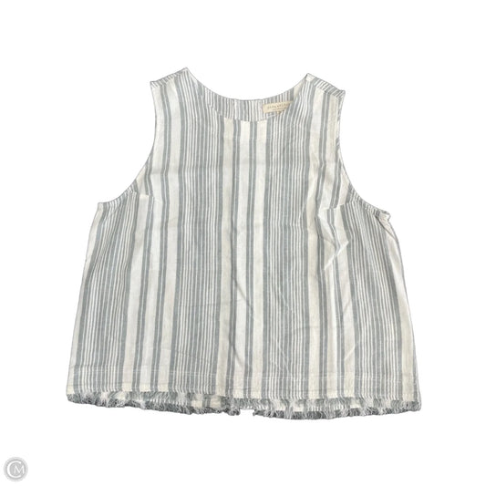 Top Sleeveless By Clothes Mentor In Blue & White, Size: S