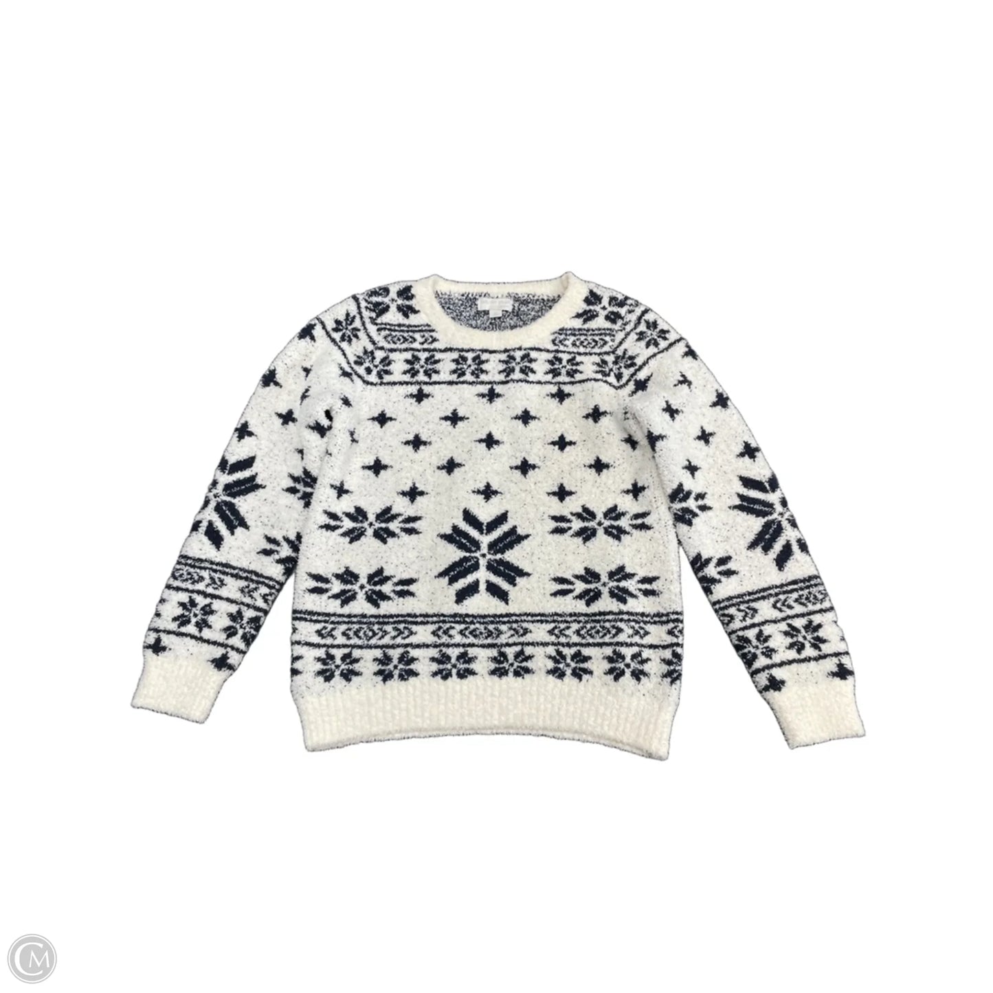 Sweater By Barefoot Dreams In Blue & Cream, Size: S