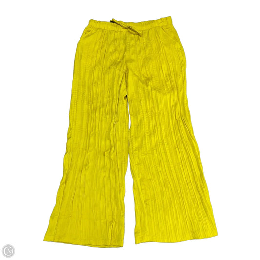 Pants Wide Leg By Calligraphie In Yellow, Size: L