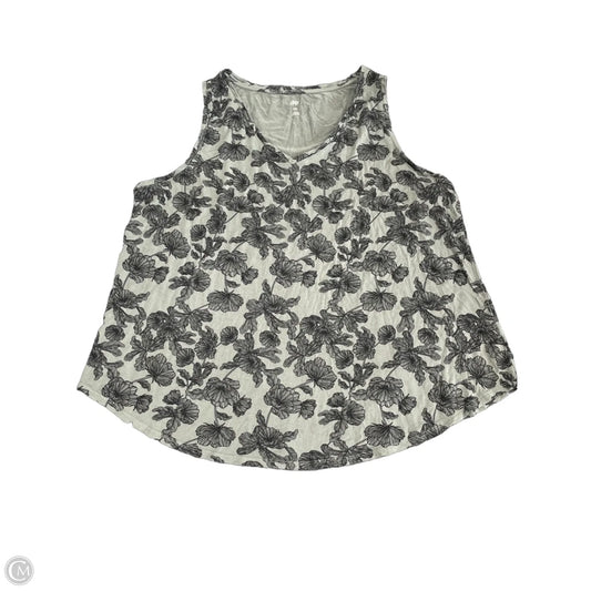 Top Sleeveless By Dip In Black & Green, Size: 2x
