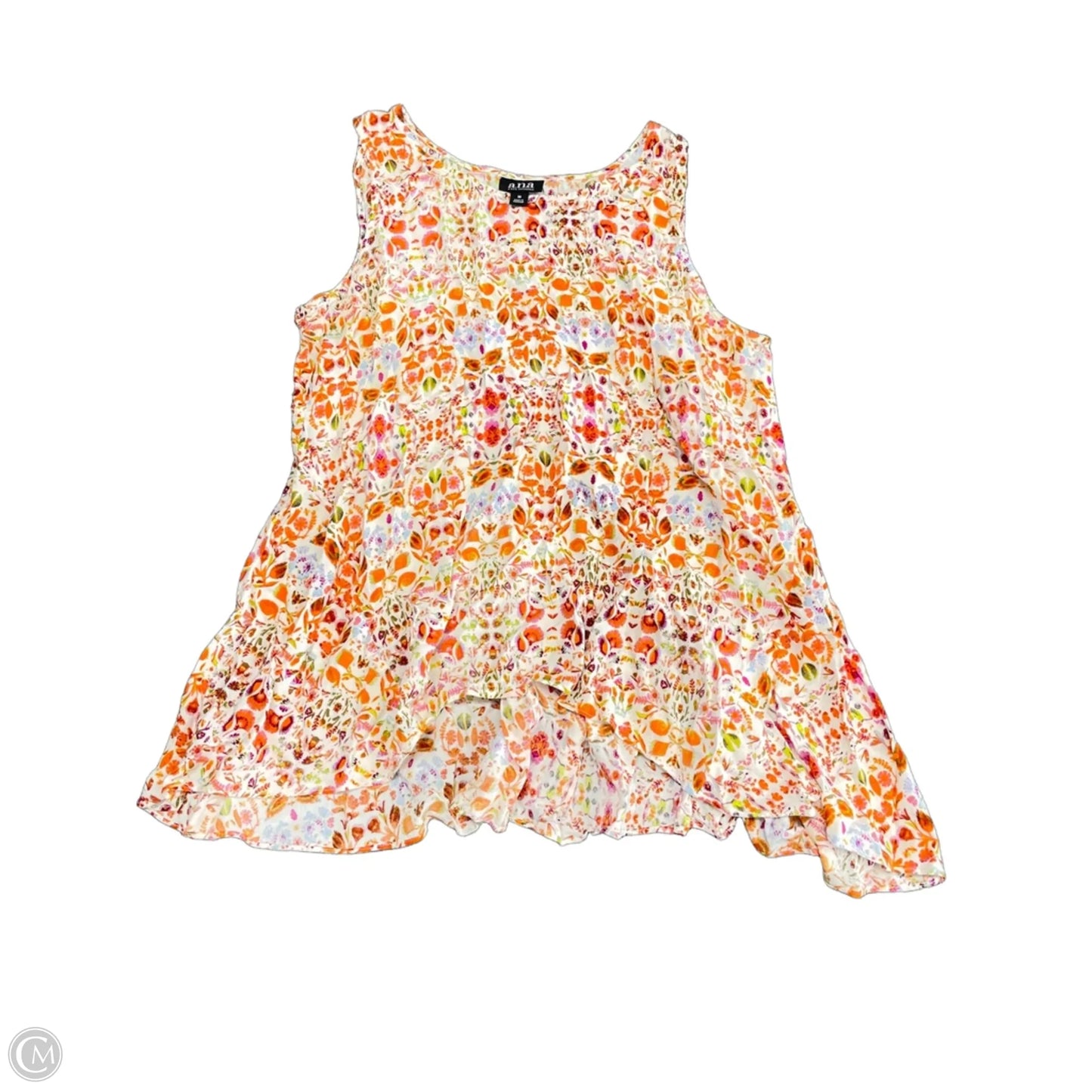 Top Sleeveless By Ana In Orange, Size: M
