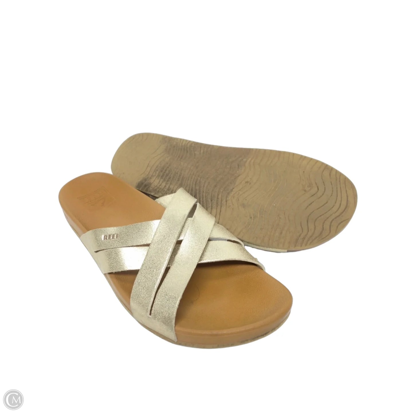 Sandals Flats By Reef In Gold, Size: 10
