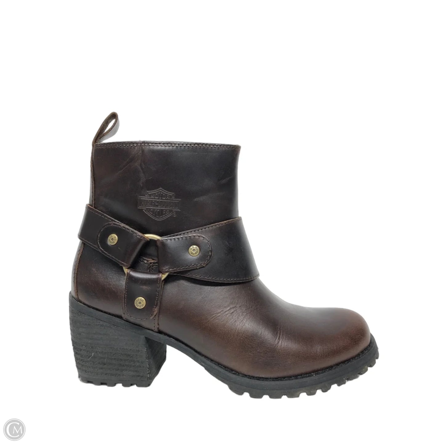 Boots Ankle Heels By Harley Davidson In Brown, Size: 7
