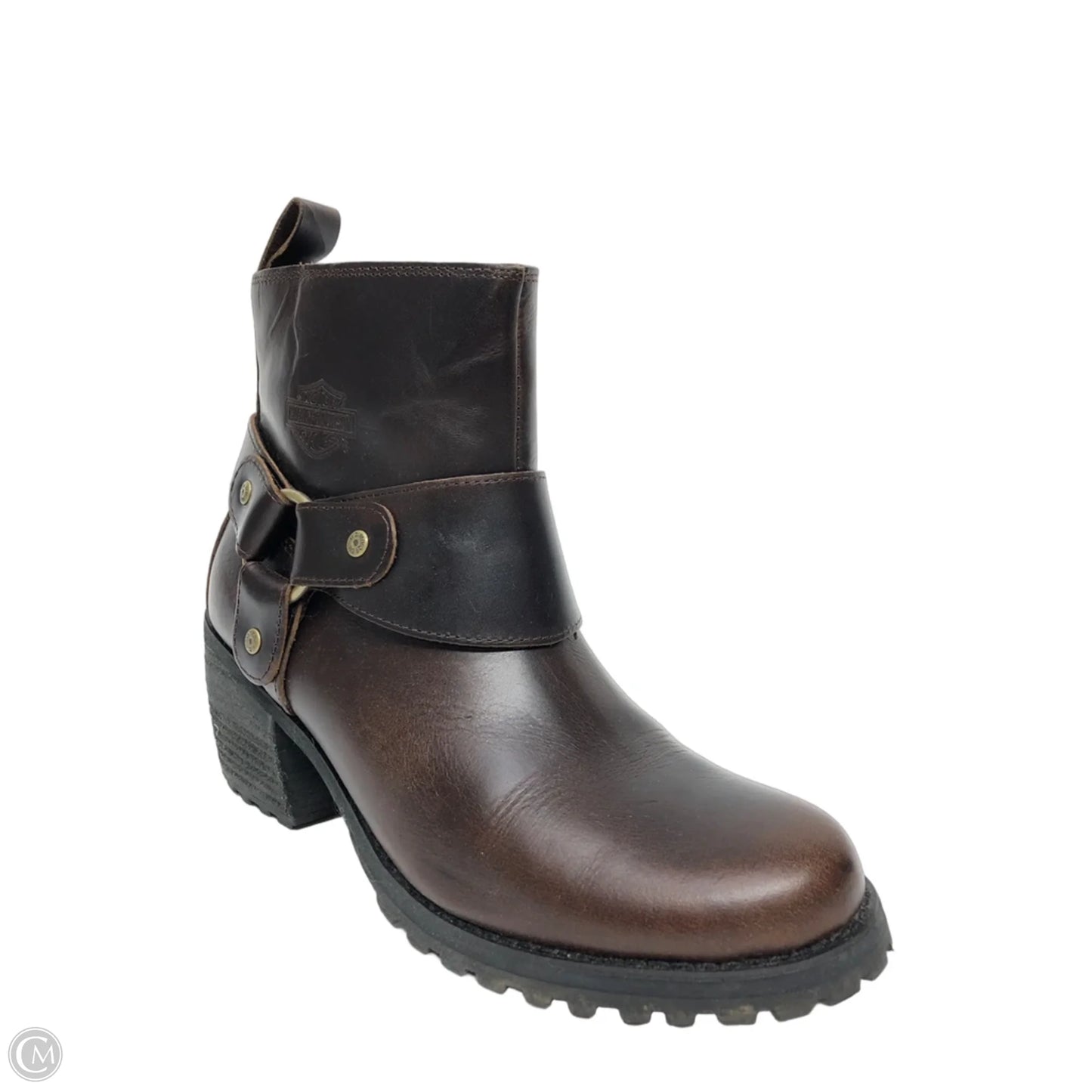 Boots Ankle Heels By Harley Davidson In Brown, Size: 7