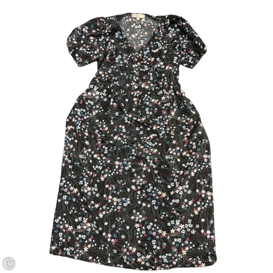 Dress Casual Midi By Loft In Floral Print, Size: M