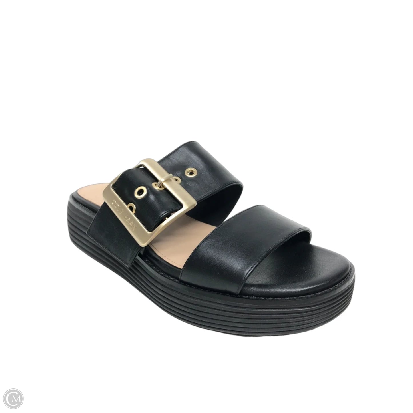 Sandals Heels Wedge By Cole-haan In Black, Size: 6.5