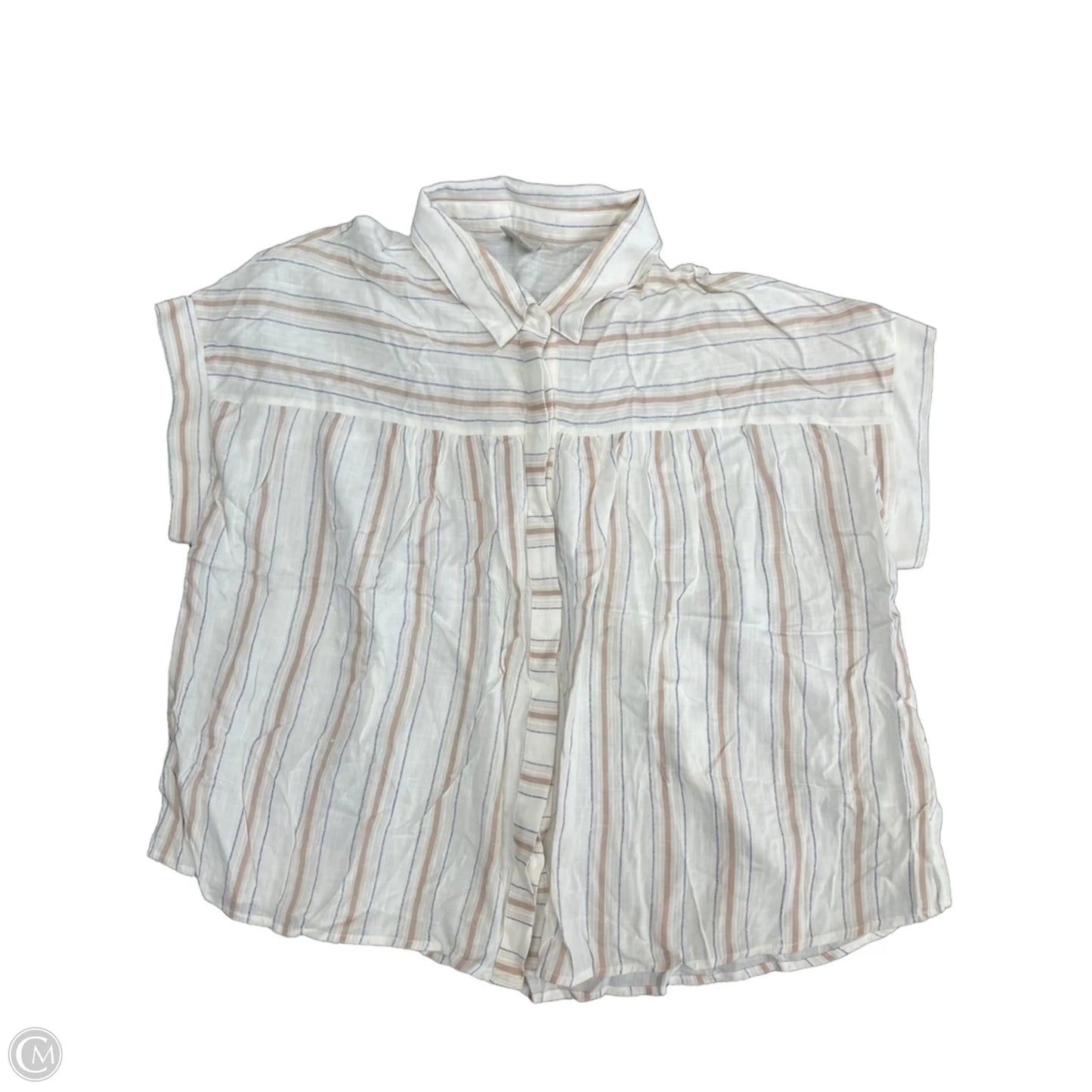 Top Short Sleeve By Clothes Mentor In Beige, Size: M