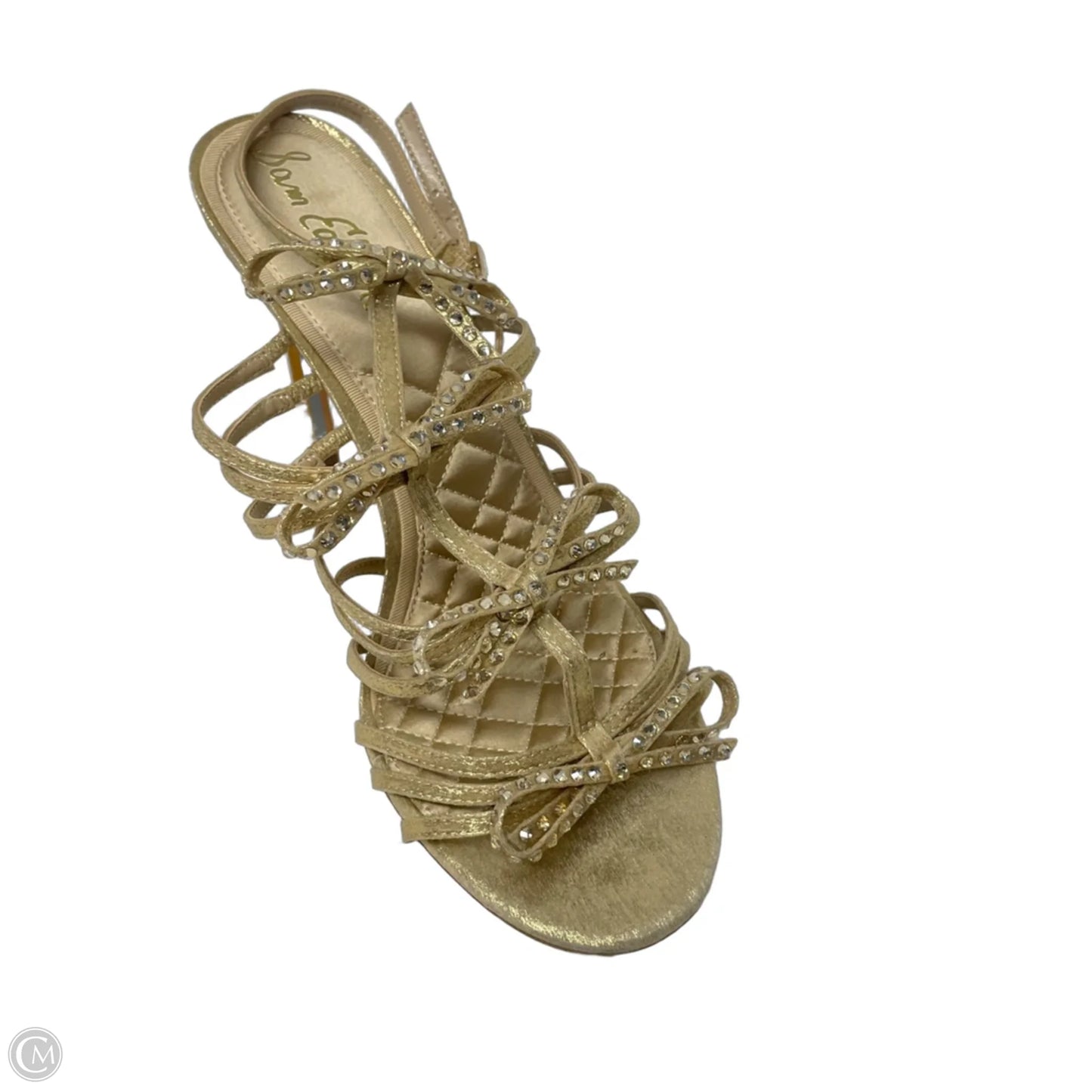 Sandals Heels Block By Sam Edelman In Gold, Size: 8.5