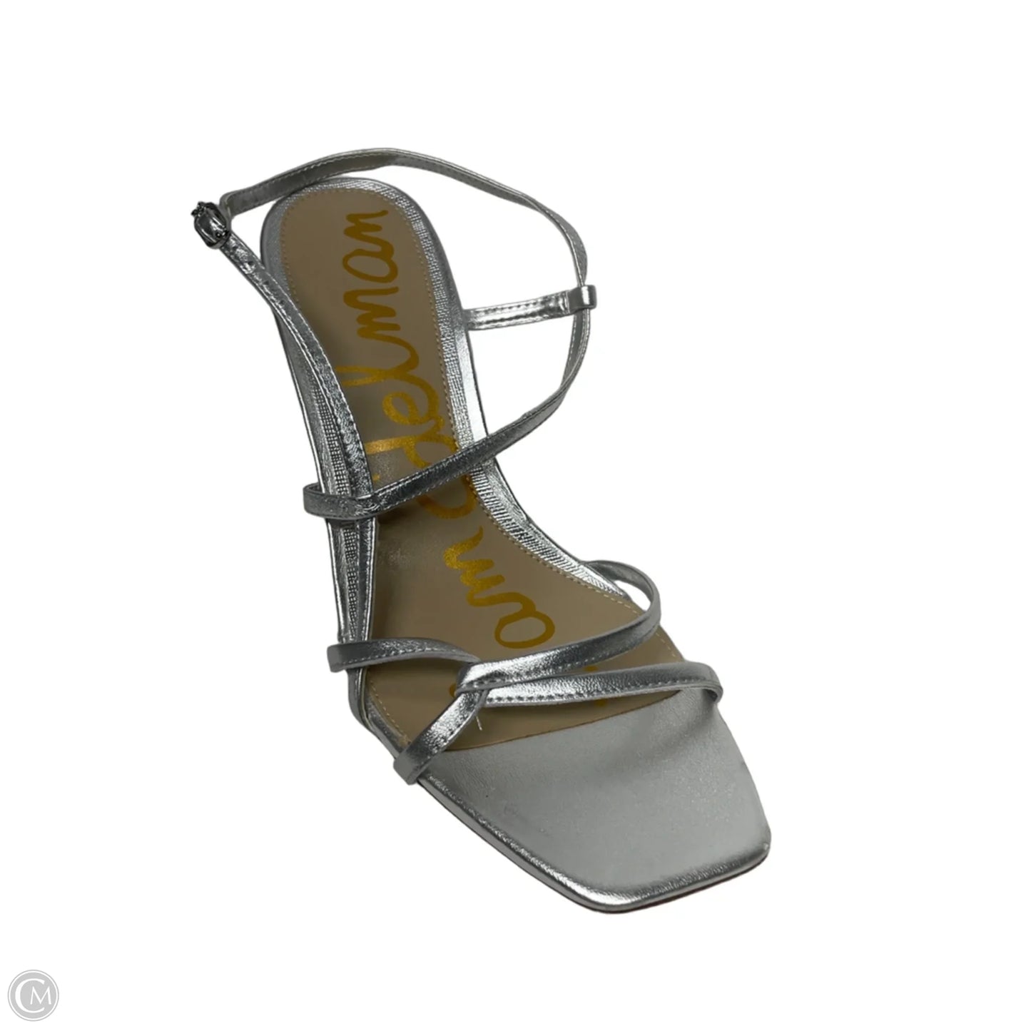 Sandals Heels Block By Sam Edelman In Silver, Size: 10