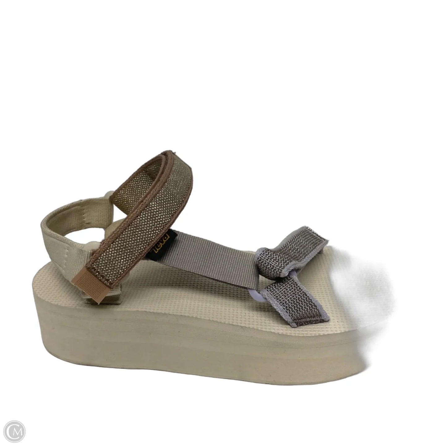 Sandals Heels Platform By Teva In Brown & Purple, Size: 9