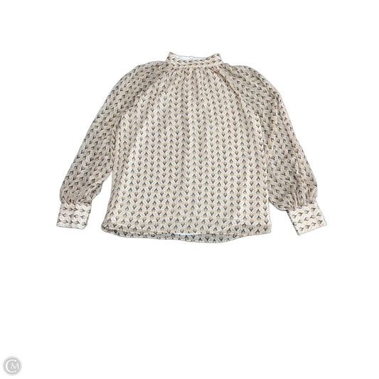 Blouse Long Sleeve By Ann Taylor In Multi-colored, Size: S