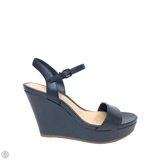 Sandals Heels Wedge By Gianni Bini In Navy, Size: 9