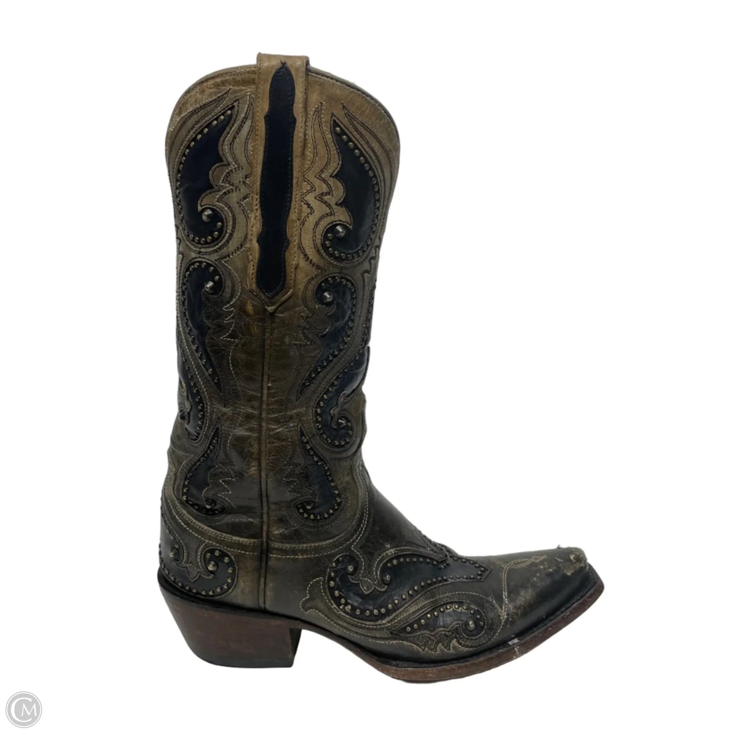 Boots Western By Lucchese In Black & Brown, Size: 7