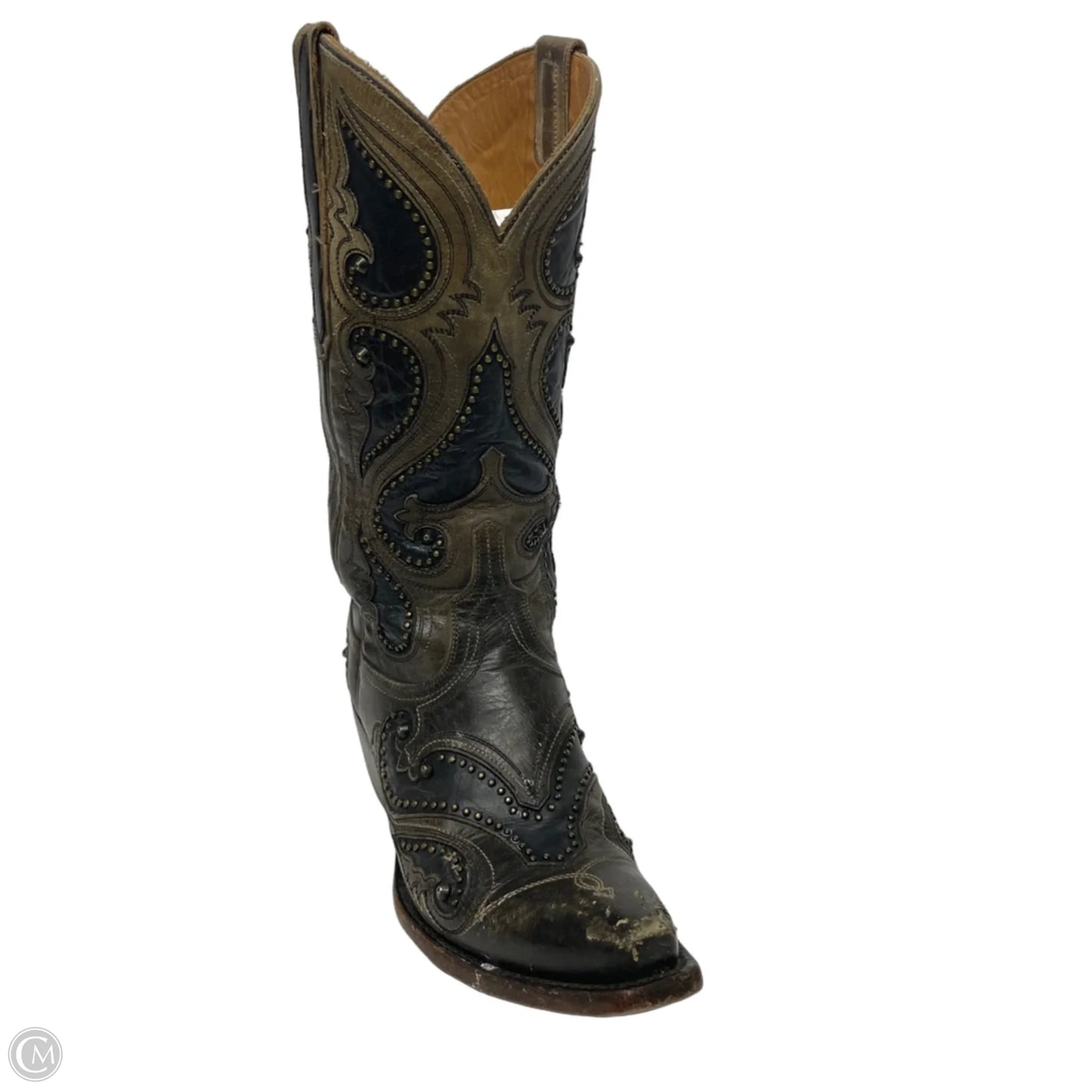 Boots Western By Lucchese In Black & Brown, Size: 7