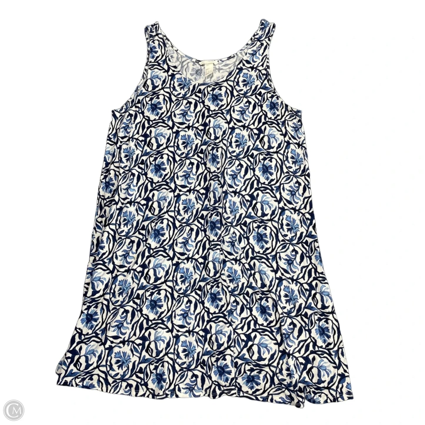 Dress Casual Short By H&m In Blue & White, Size: L