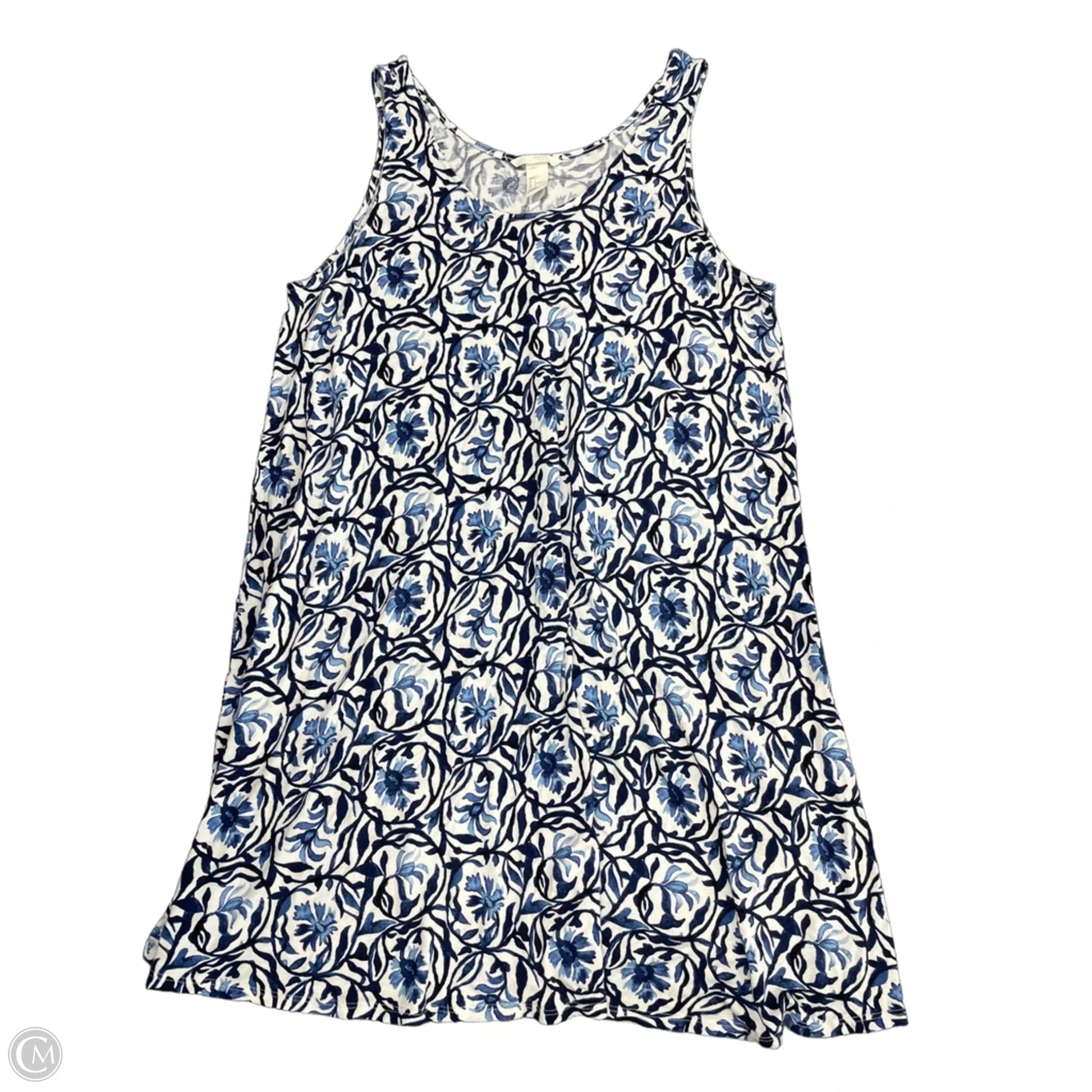 Dress Casual Short By H&m In Blue & White, Size: L