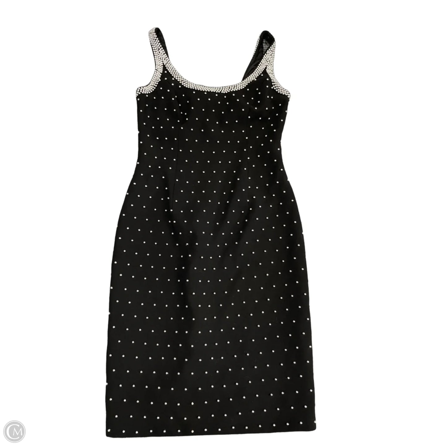 Dress Party Short By Carmen Marc Valvo In Black & Silver, Size: 2