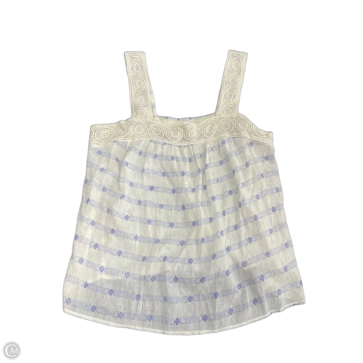 Top Sleeveless By Old Navy In Blue & Cream, Size: Xl