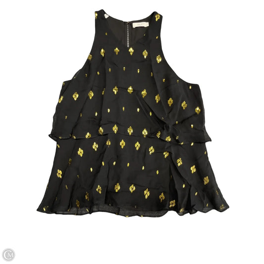 Blouse Sleeveless By Alc In Black & Gold, Size: 4