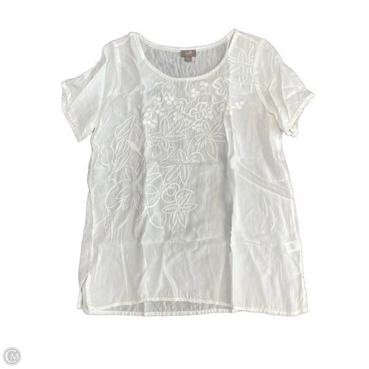 Top Short Sleeve By J. Jill In White, Size: S