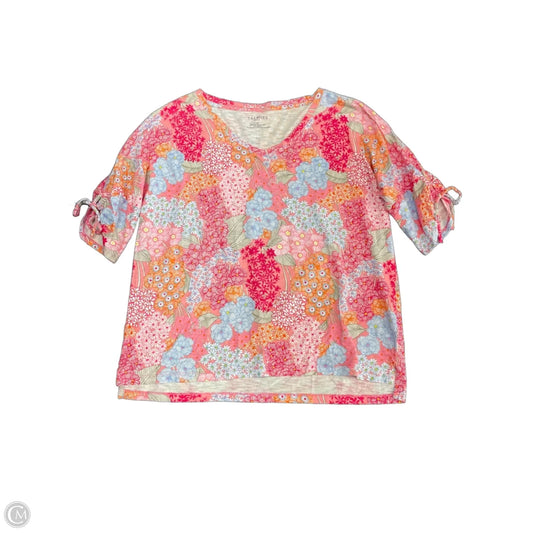 Top 3/4 Sleeve By Talbots In Multi-colored, Size: Lp