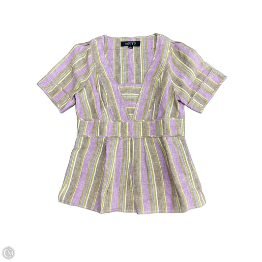 Top Short Sleeve By Kasper In Multi-colored, Size: 4