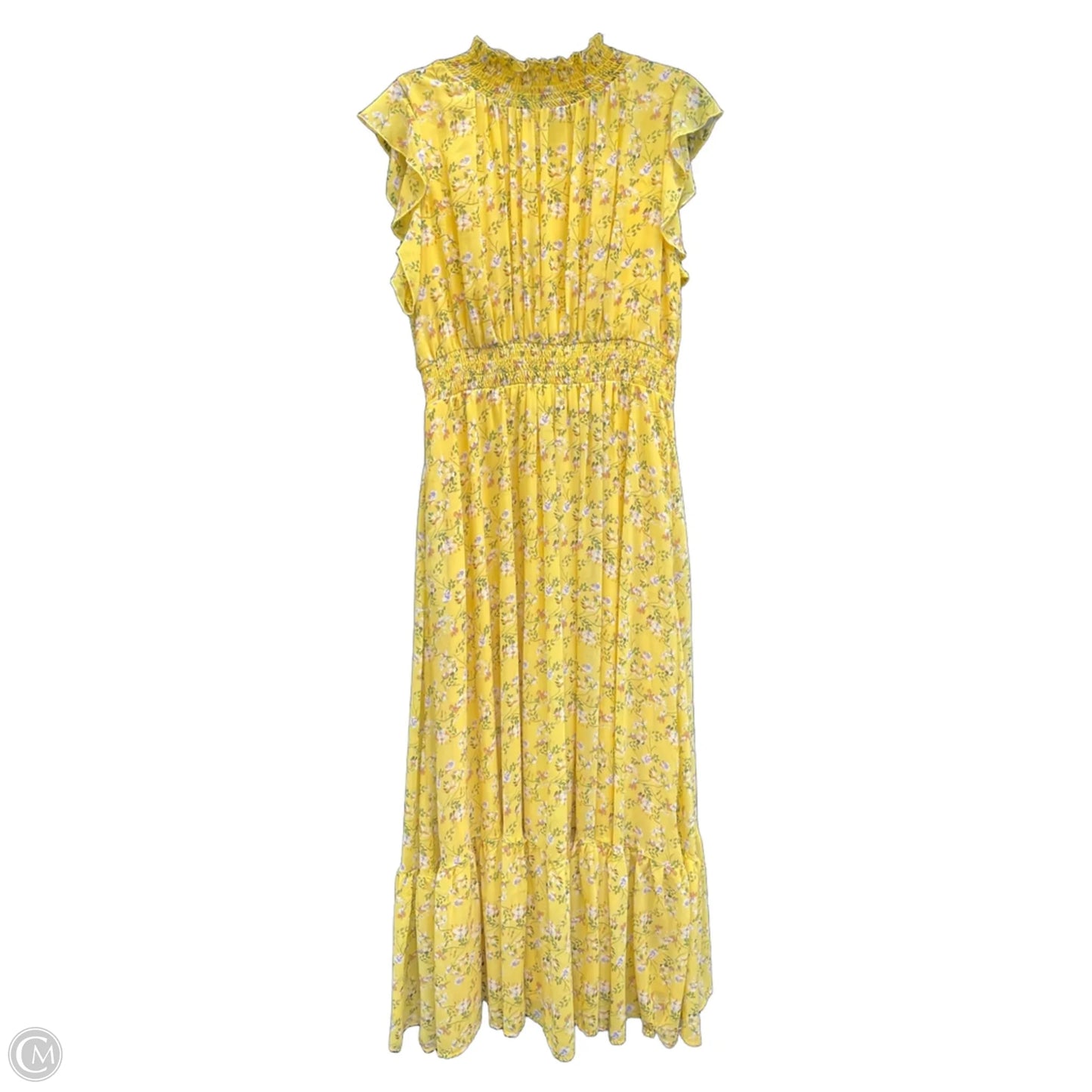 Dress Casual Midi By Melloday In Yellow, Size: L