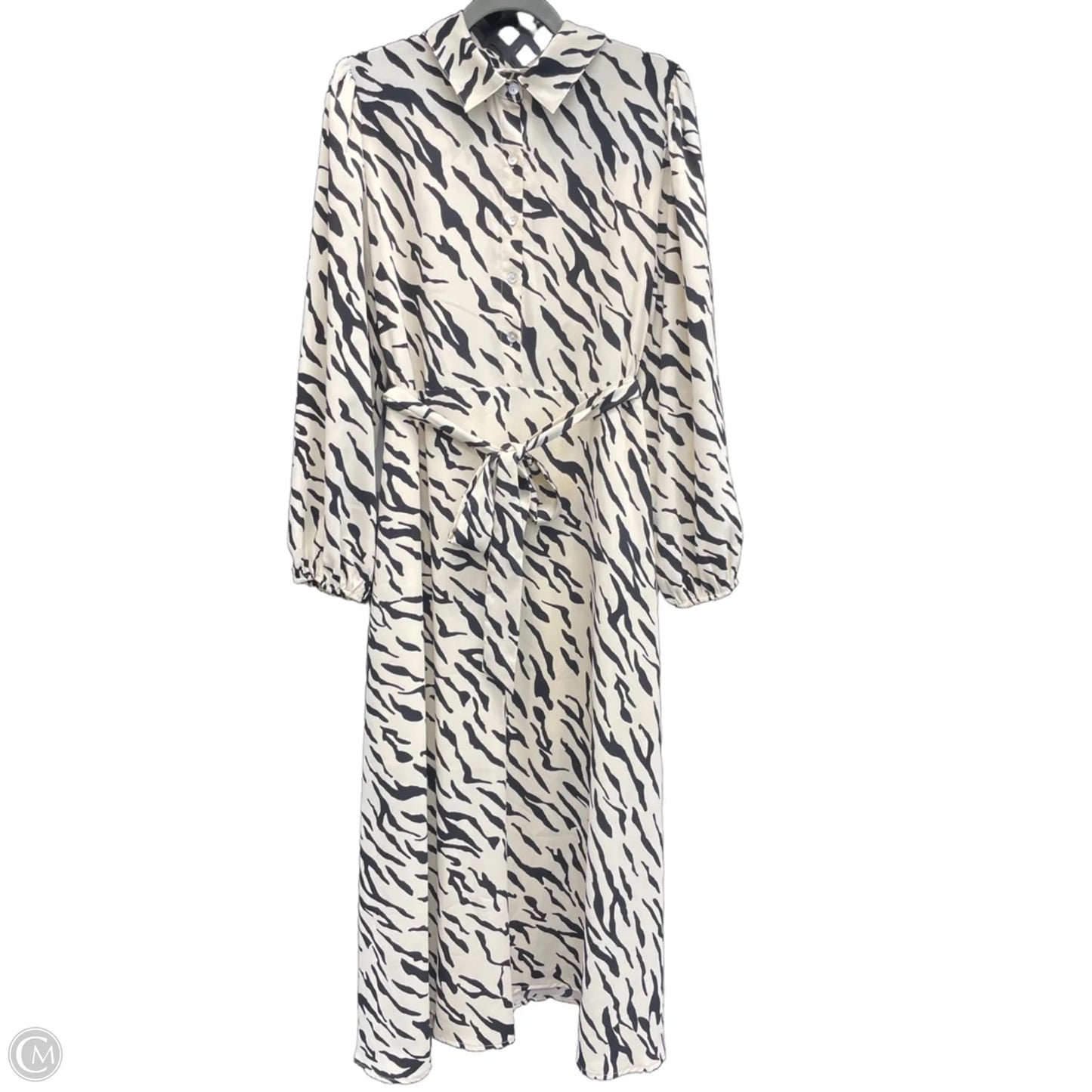 Dress Casual Midi By Entro In Black & Cream, Size: L