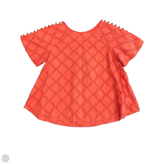Top Short Sleeve By Madewell In Orange, Size: M