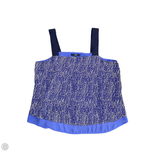 Top Sleeveless By Clothes Mentor In Blue & White, Size: 14