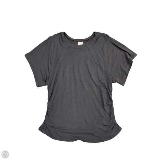Athletic Top Short Sleeve By Athleta In Black, Size: L