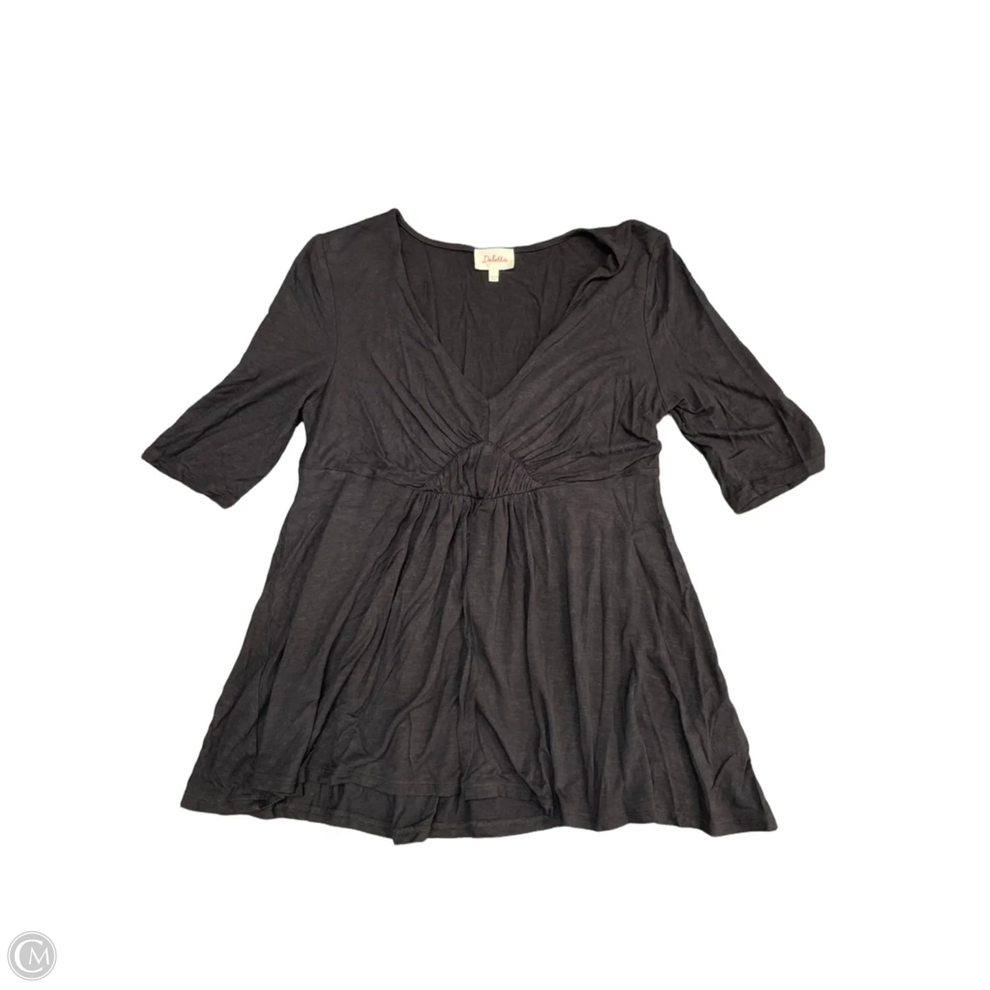 Top Short Sleeve By Deletta In Black, Size: M