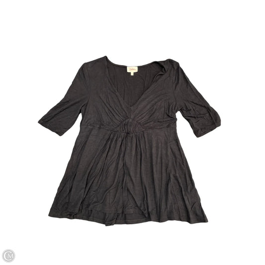 Top Short Sleeve By Deletta In Black, Size: M