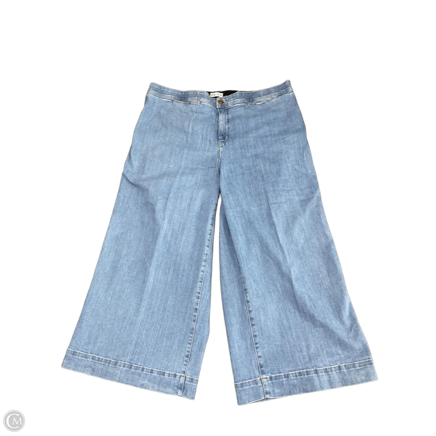 Jeans Wide Leg By Ava & Viv In Blue Denim, Size: 20