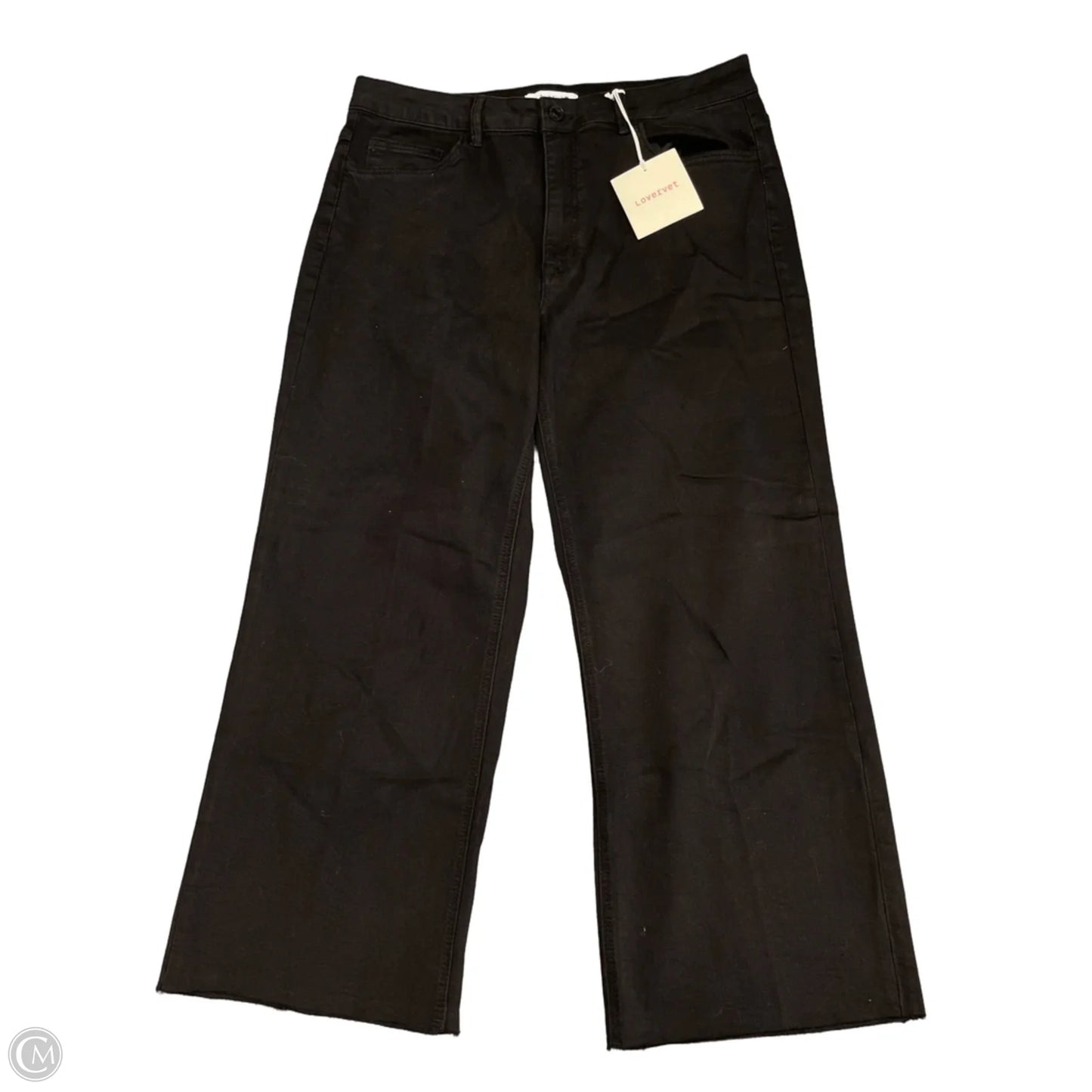 Jeans Wide Leg By Veveret In Black, Size: 18