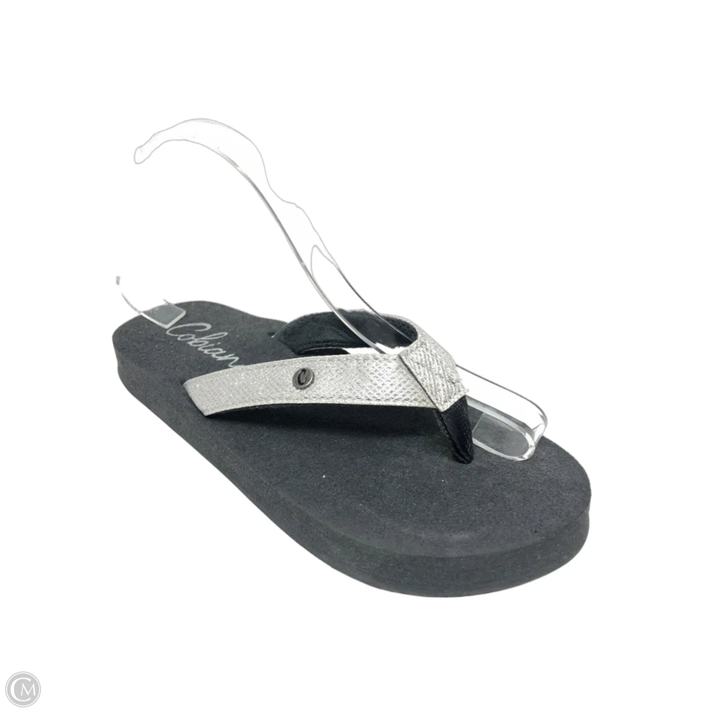 Sandals Flip Flops By Clothes Mentor In Silver, Size: 9