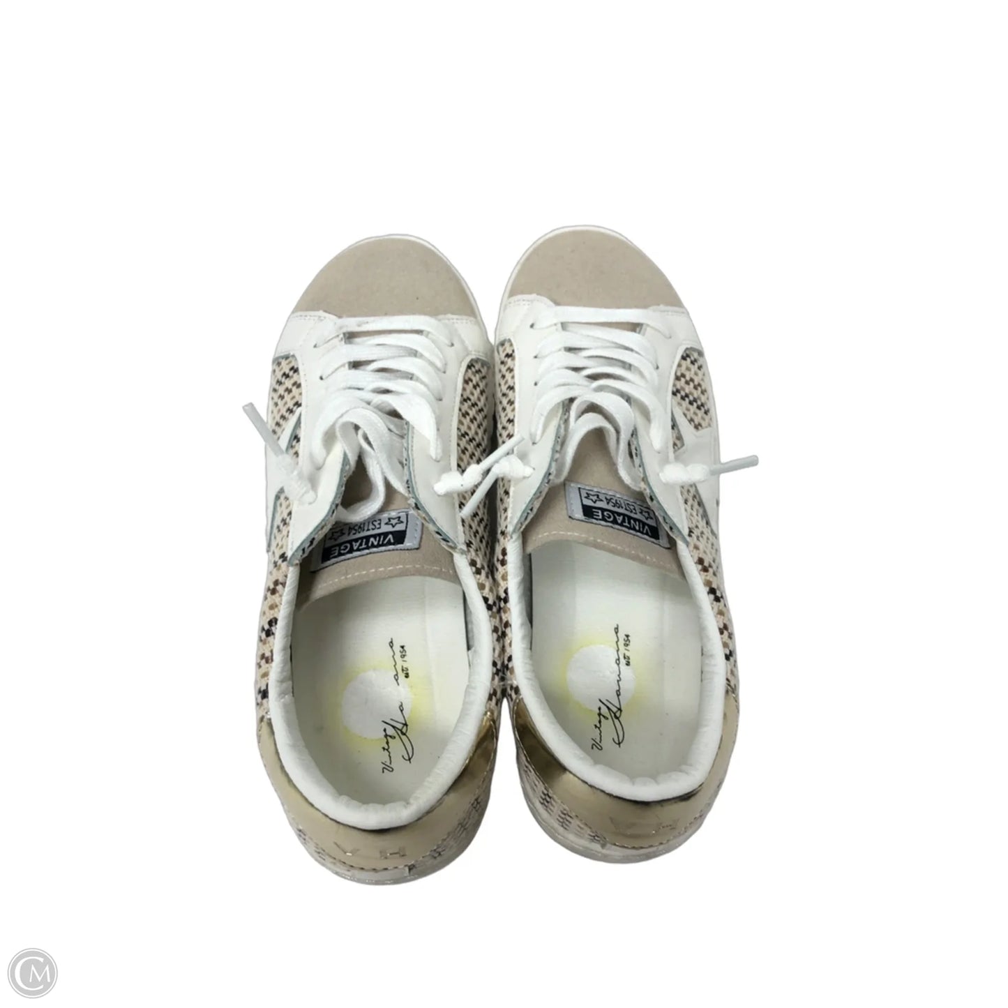 Shoes Sneakers By Vintage Havana In Brown & Cream, Size: 9