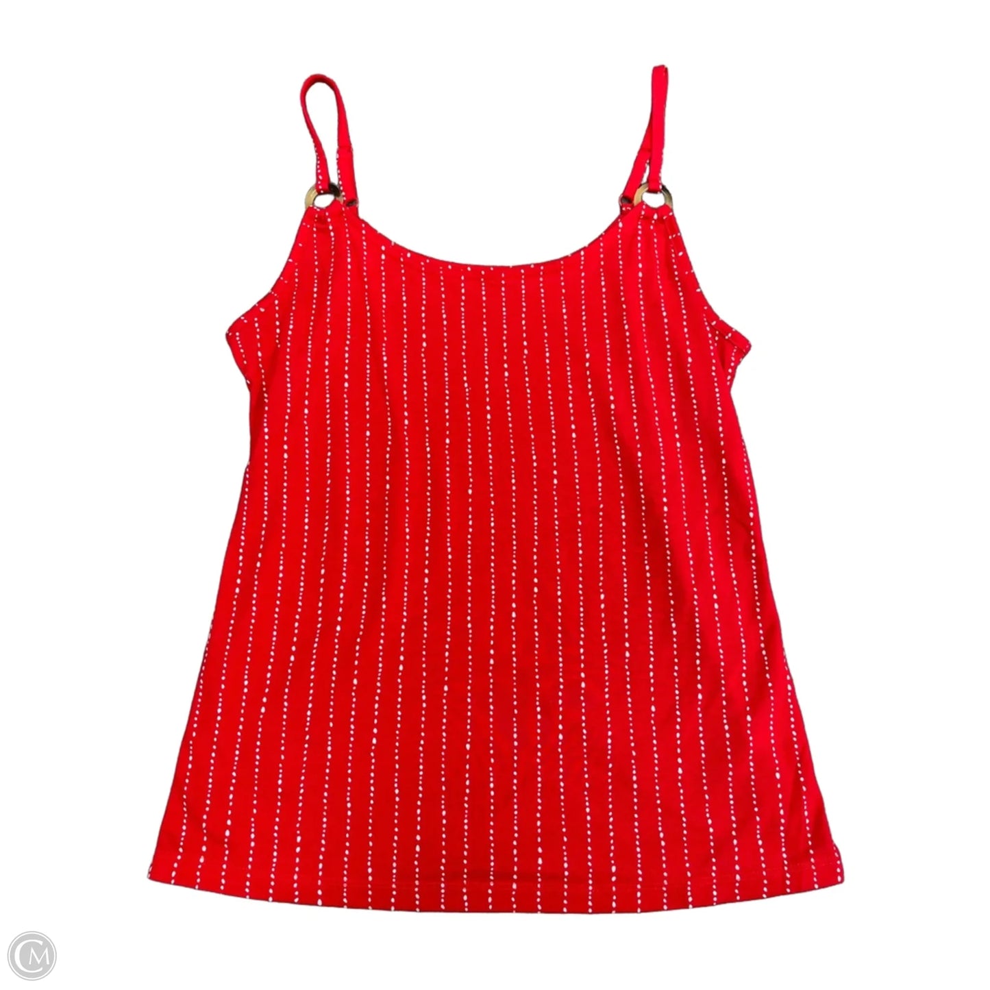 Top Sleeveless By Lascana In Red & White, Size: 4