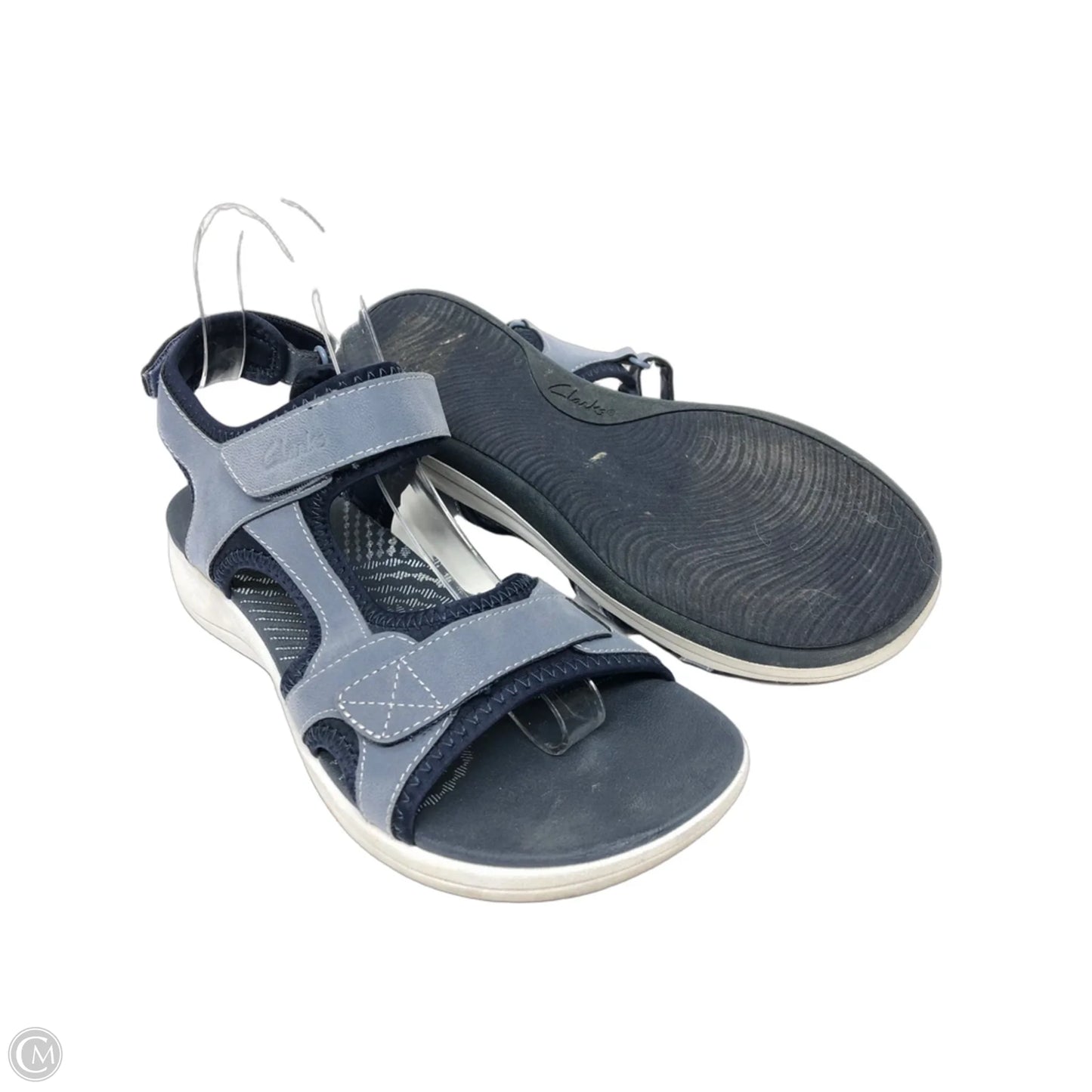 Sandals Flats By Clarks In Blue, Size: 9