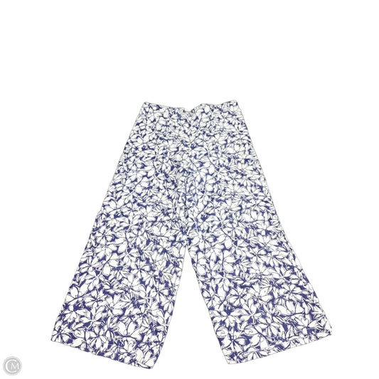 Pants Linen By Tahari In Blue & White, Size: Xl