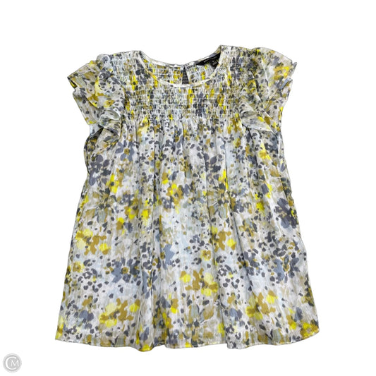 Blouse Short Sleeve By Banana Republic In Multi-colored, Size: S