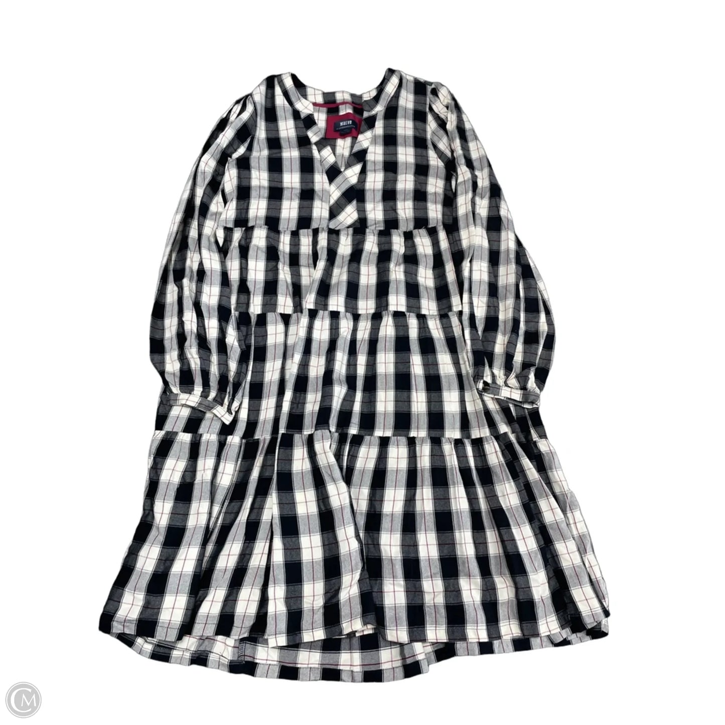 Dress Casual Midi By Maeve In Black & White, Size: M