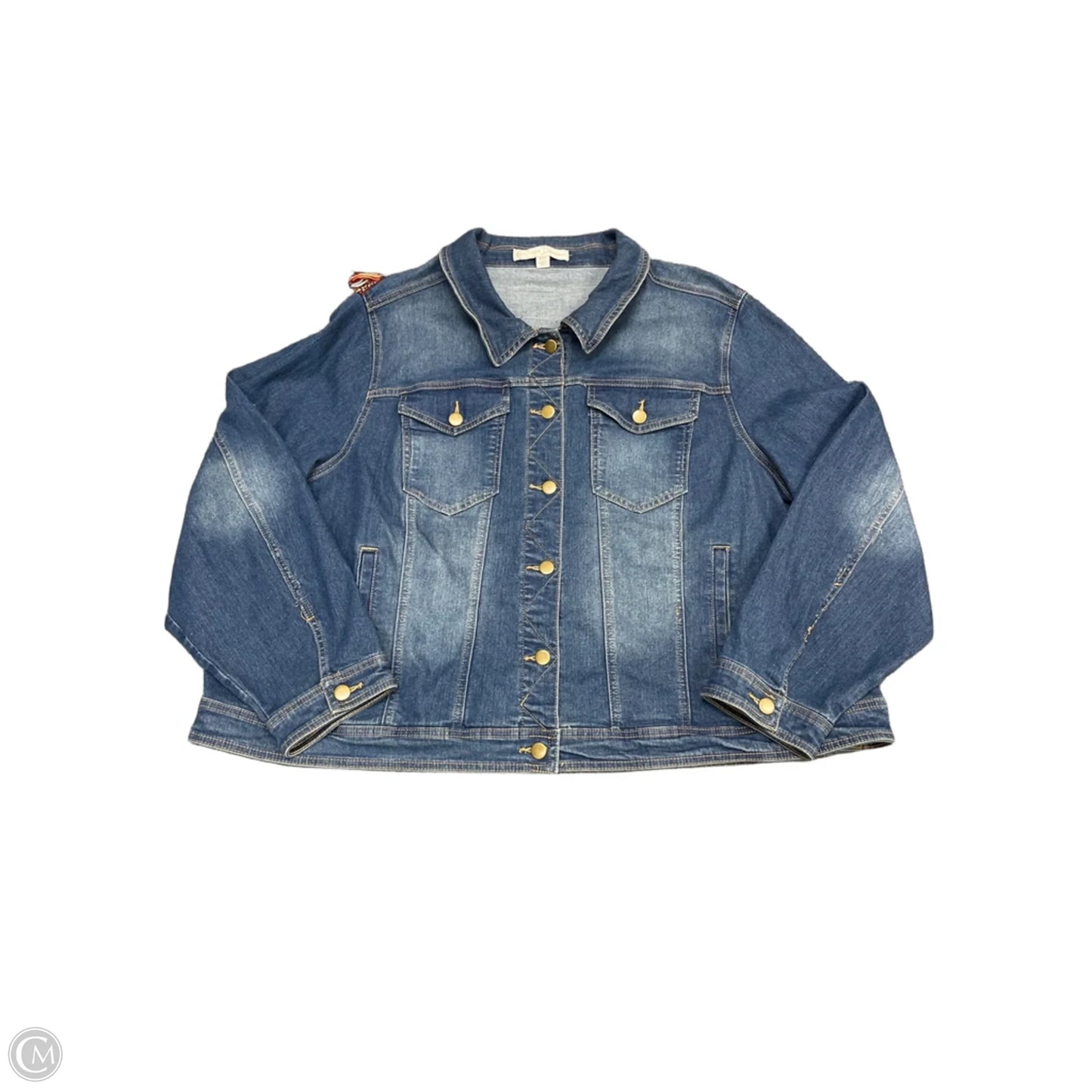 Jacket Denim By Cato In Blue Denim, Size: 26